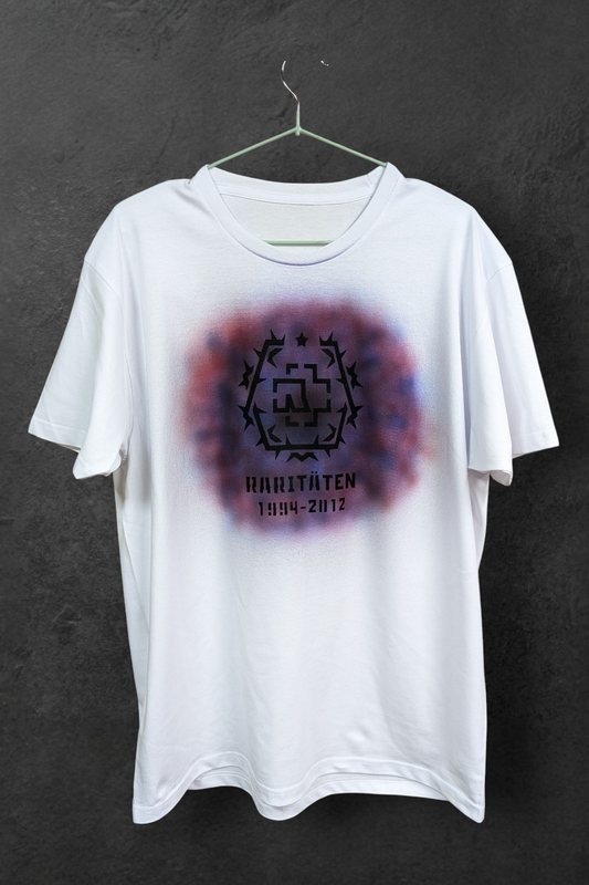 Hand-Painted Oldschool Airbrush Rammstein T-Shirt | Custom Unisex Retro Art Tee | Unique Streetwear Design