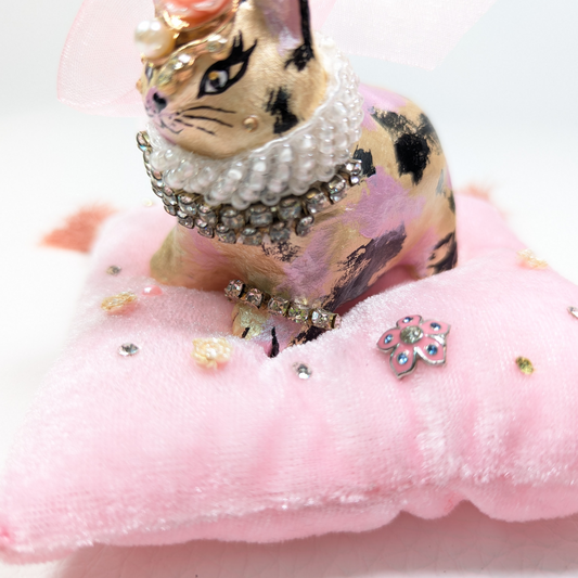 Cat Figure Hand Painted Sculpture