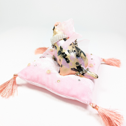 Cat Figure Hand Painted Sculpture