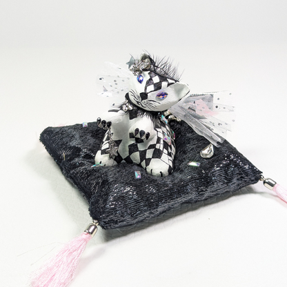 Cat Figure Hand Painted Sculpture