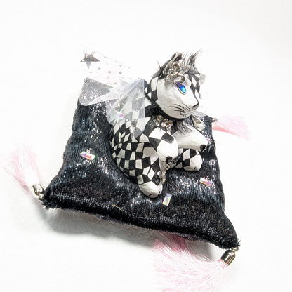 Cat Figure Hand Painted Sculpture