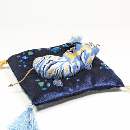 Cat Figure Hand Painted Sculpture