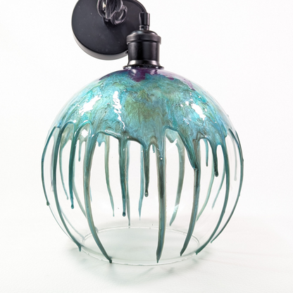 Handmade Epoxy Resin Bubble Glass Chandelier Pendant Lamp