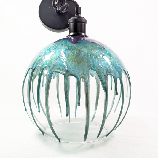 Handmade Epoxy Resin Bubble Glass Chandelier Pendant Lamp