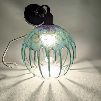 Handmade Epoxy Resin Bubble Glass Chandelier Pendant Lamp