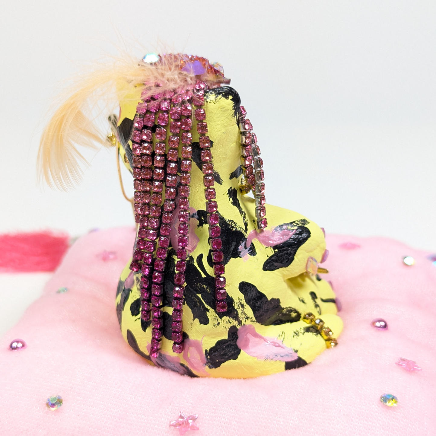 Cat Figure Hand Painted Sculpture