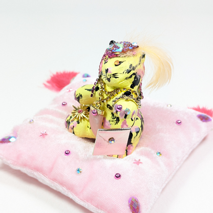 Cat Figure Hand Painted Sculpture