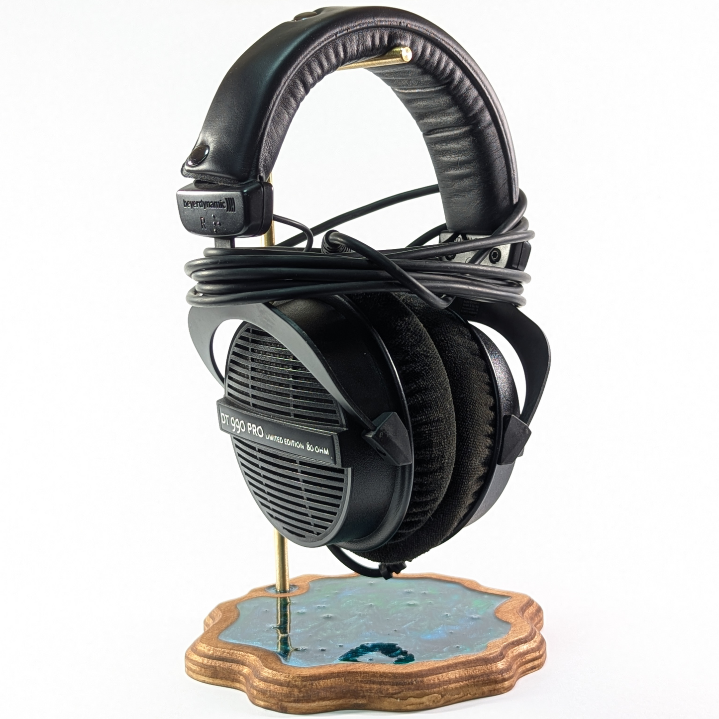 Wood Headphone Stand | Epoxy Resin Headphone Holder