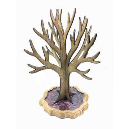 Handmade Wood Epoxy Jewelry Stand