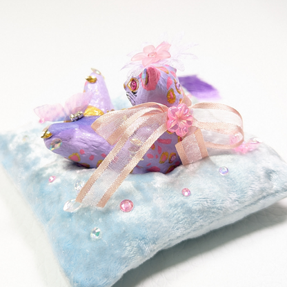 Cat Figure Hand Painted Sculpture
