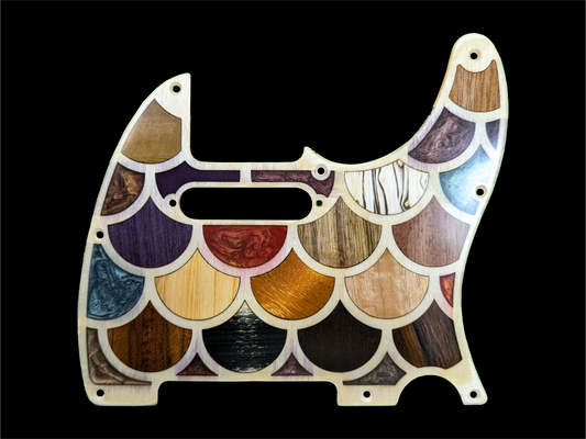 Telecaster Pickguard Handmade Custom Exotic Wood Epoxy