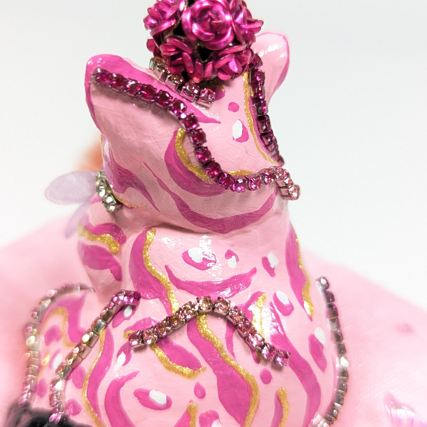 Cat Figure Hand Painted Sculpture