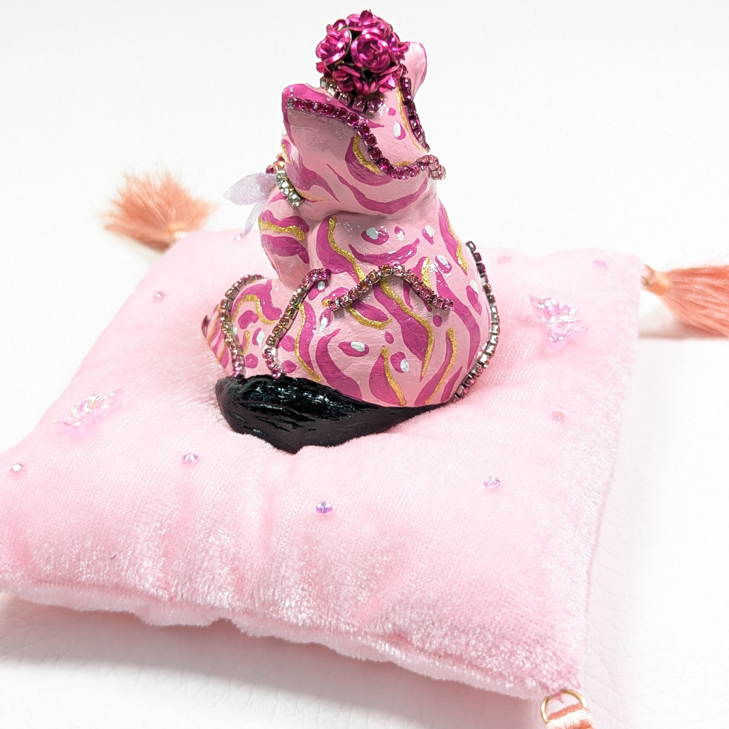 Cat Figure Hand Painted Sculpture