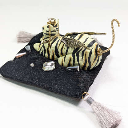 Cat Figure Hand Painted Sculpture