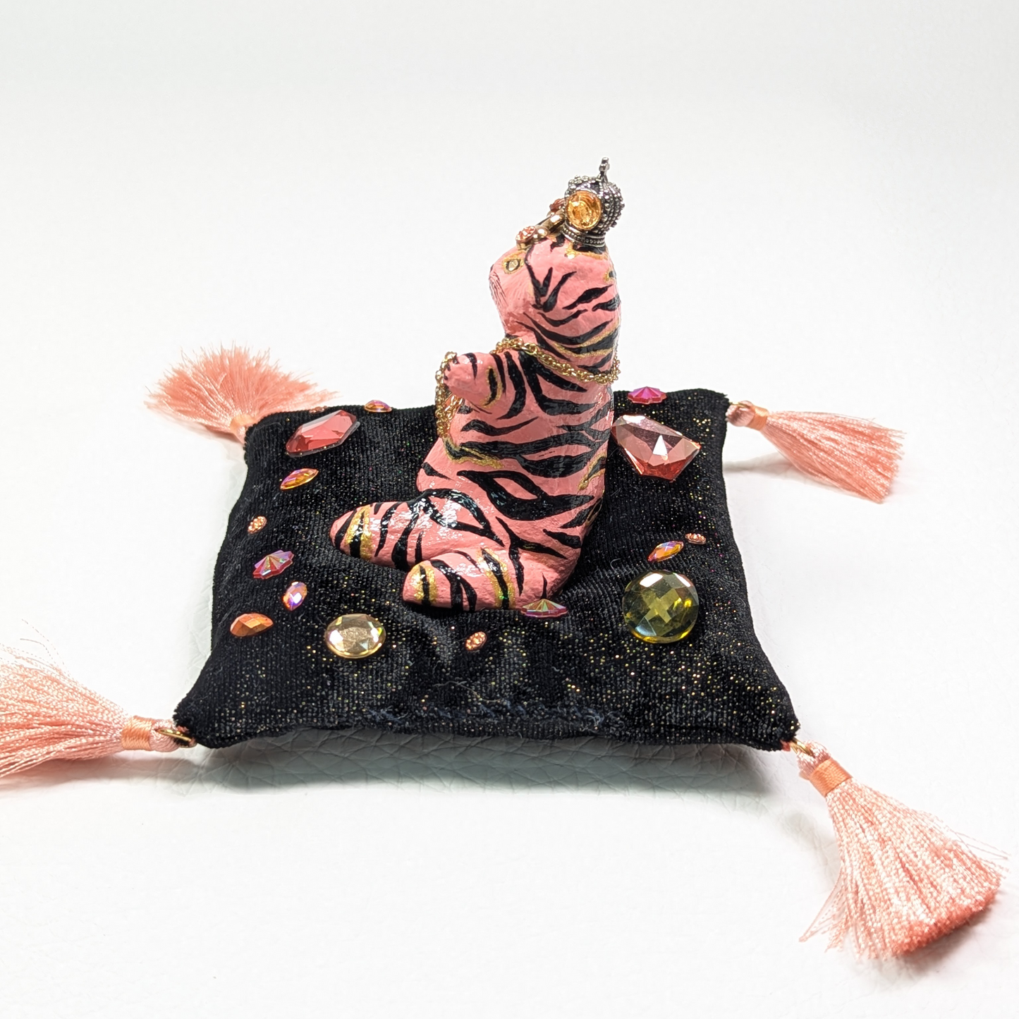 Cat Figure Hand Painted Sculpture