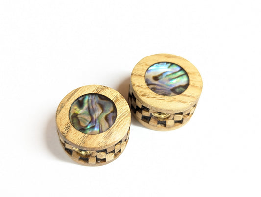 Handmade Wood Guitar Knob Knobs Potentiometr Epoxy Mother of Pearl
