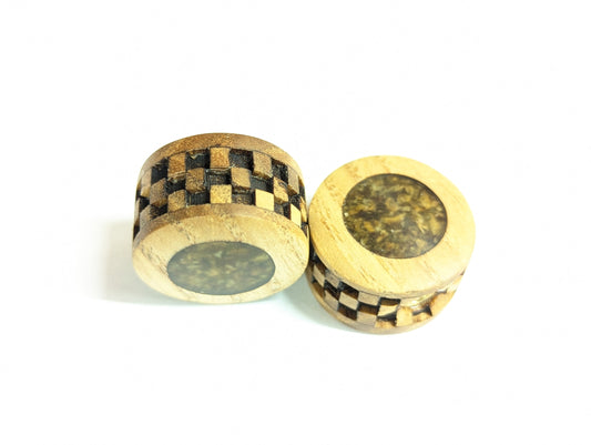 Handmade Wood Guitar Knob Knobs Potentiometr Epoxy Mother of Pearl