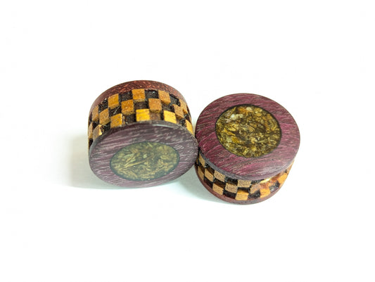 Handmade Wood Guitar Knob Knobs Potentiometr Epoxy Mother of Pearl