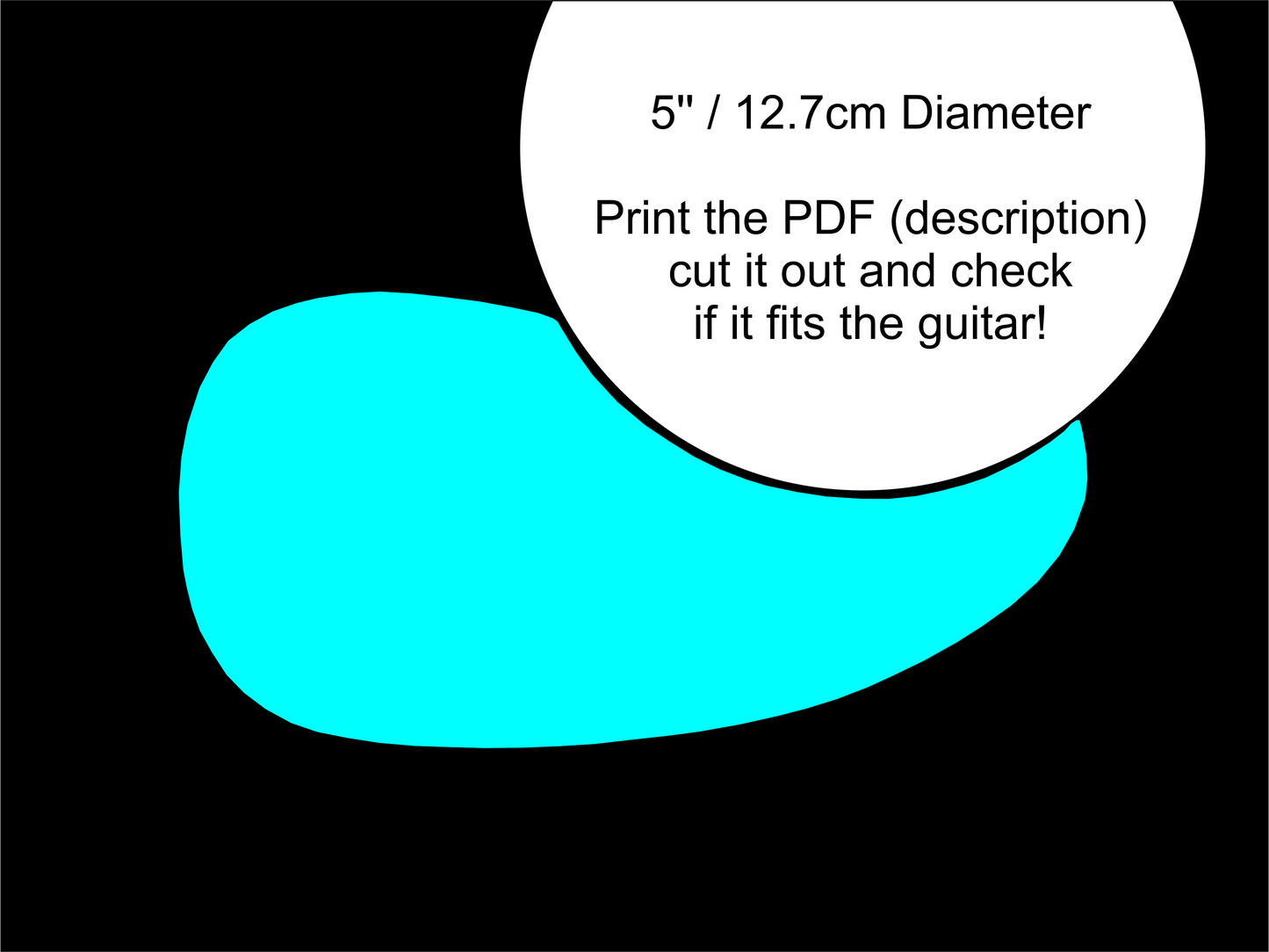 Acoustic Classical Guitar Pickguard Teardrop Exotic Wood