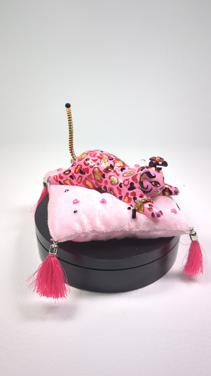 Cat Figure Hand Painted Sculpture