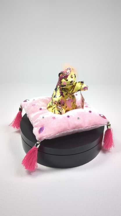 Cat Figure Hand Painted Sculpture
