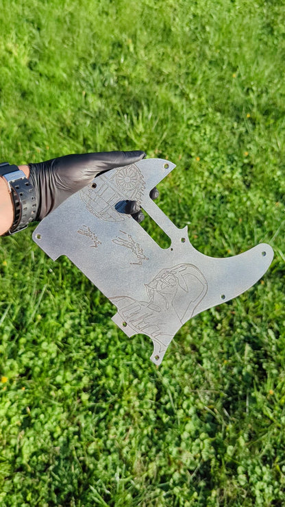 Telecaster Pickguard Handmade Custom Metal Steel