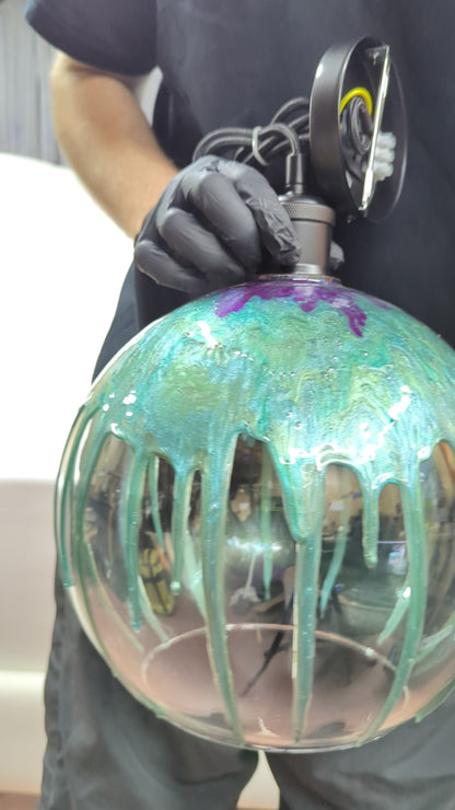 Handmade Epoxy Resin Bubble Glass Chandelier Pendant Lamp
