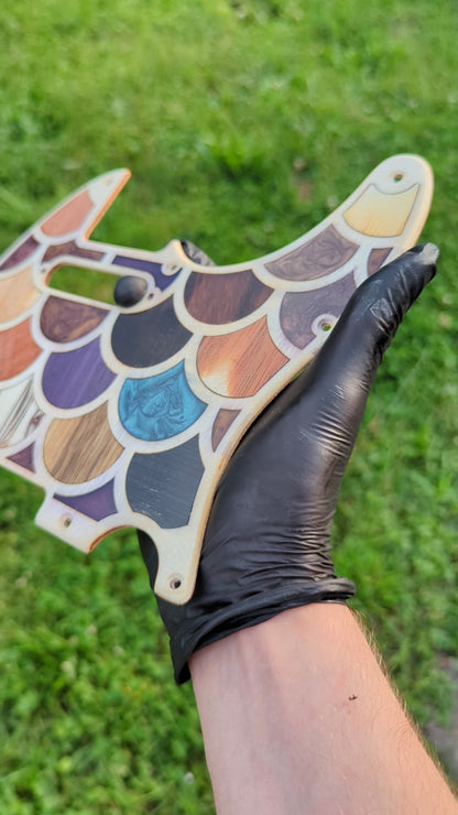 Telecaster Pickguard Handmade Custom Exotic Wood Epoxy