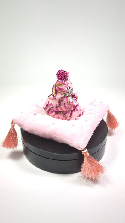Cat Figure Hand Painted Sculpture