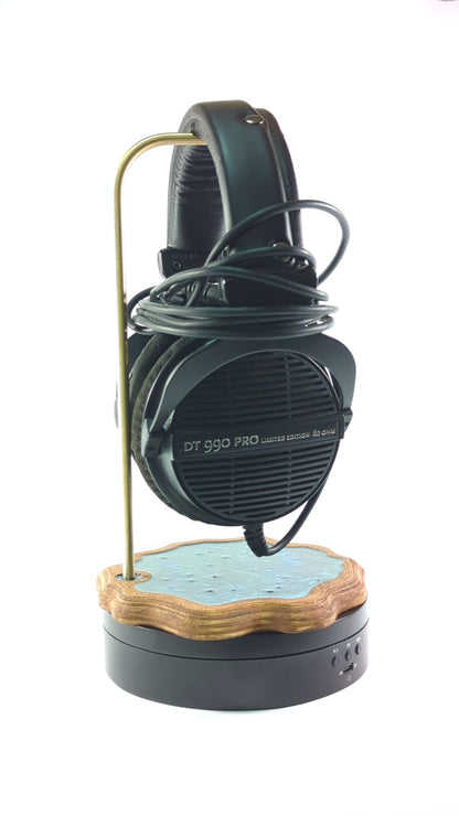 Wood Headphone Stand | Epoxy Resin Headphone Holder