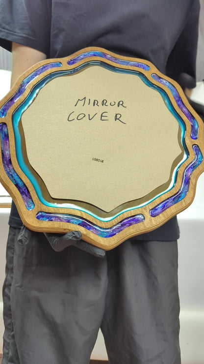 Handmade Wood Epoxy Framed Mirror