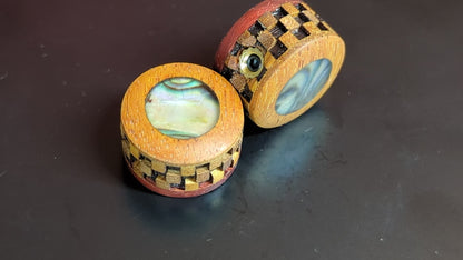 Handmade Wood Guitar Knob Knobs Potentiometr Epoxy Mother of Pearl