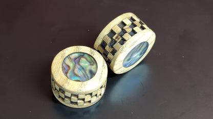 Handmade Wood Guitar Knob Knobs Potentiometr Epoxy Mother of Pearl