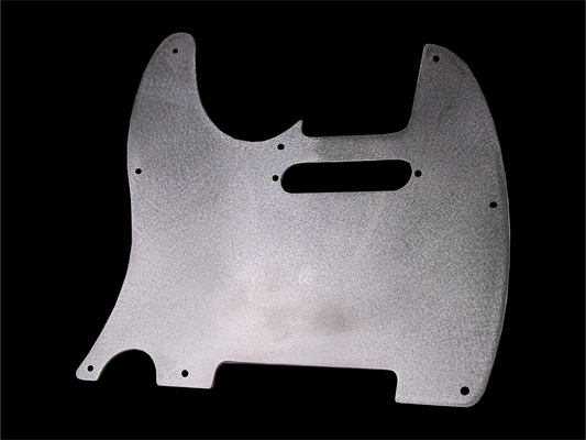 Telecaster Pickguard Handmade Custom Epoxy Metal Exotic Wood Mother of Pearl